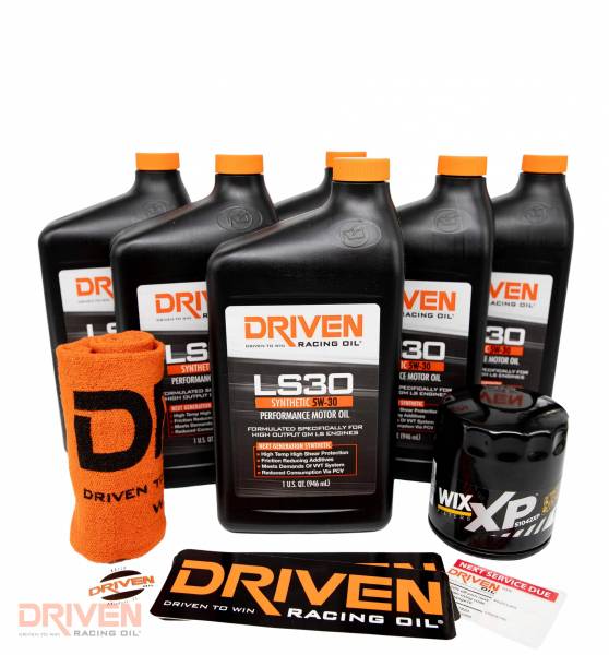 Driven Racing Oil - LS30 Oil Change Kit for Gen III GM Engines (1997-2006) w/ 6 Qt Oil Capacity