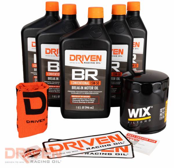 Driven Racing Oil - Break-In Oil Kit 1964 - 1998 Chevrolet 6.5L 396 CID - 7.4L 454 CID Big Block 5 Quarts of BR 15W-50