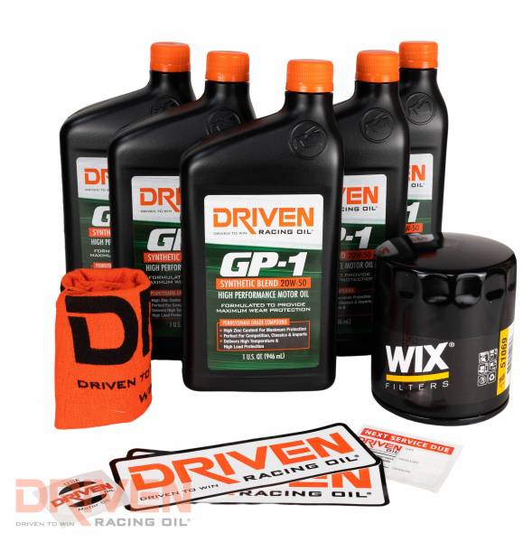KIT GP-1 20W-50 Synthetic Blend Oil Change Kit for Chevrolet 6.5L 396 CID - 7.4L 454 CID Big Block Engines (1964 – 1998) w/ 5 Qt. Capacity